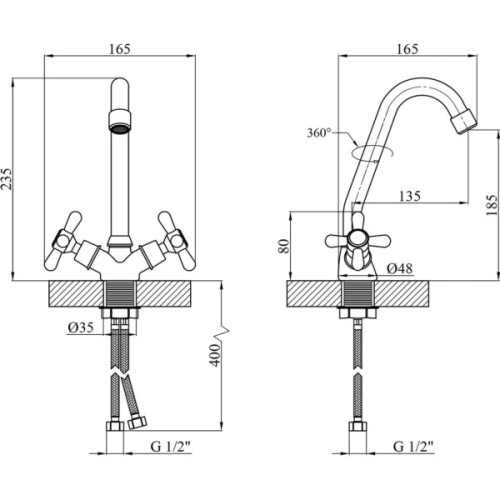 Змішувач Kroner Royce-C030 (CV029049)