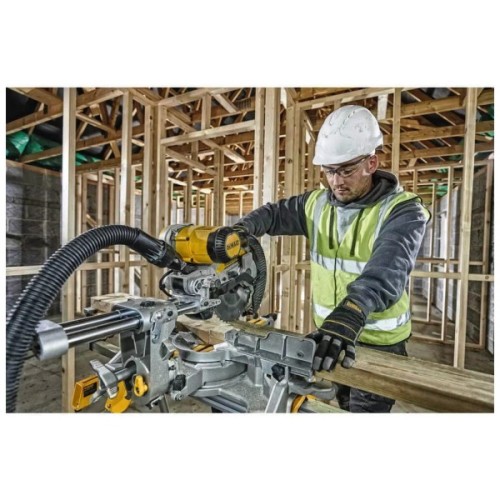 Торцювальна пила DeWALT 1675 Вт, диск 250х30 мм, 4000 об/хв, XPS, 22 кг (DWS727)