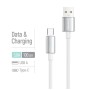 Дата кабель USB 2.0 AM to USB-C 1.0m 3A zinc alloy braided white ColorWay (CW-CBUC098-WT)