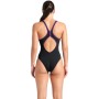 Купальник Arena Pro_File Swimsuit Solid 008055-590 чорний, фіолетовий 38 (3468337414384)