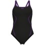 Купальник Arena Pro_File Swimsuit Solid 008055-590 чорний, фіолетовий 38 (3468337414384)