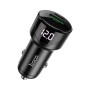 Зарядний пристрій HOCO 1xUSB-C PD20W + 1xUSB QC3.0 car adapter Z42 black (6931474742544)