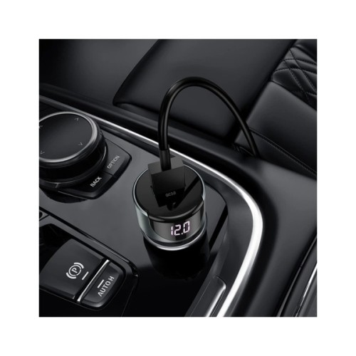 Зарядний пристрій HOCO 1xUSB-C PD20W + 1xUSB QC3.0 car adapter Z42 black (6931474742544)