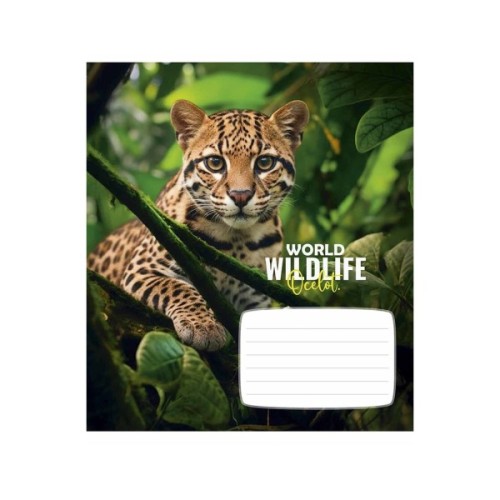 Зошит Школярик Wildlife 12 аркушів клітинка (012-3679K)