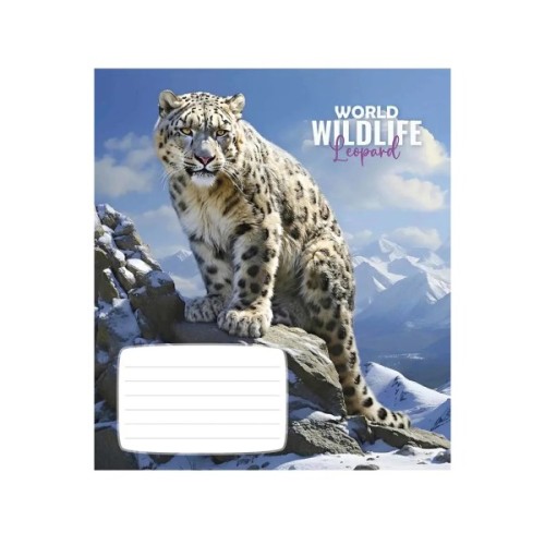 Зошит Школярик Wildlife 12 аркушів клітинка (012-3679K)