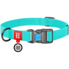 Нашийник для тварин WAUDOG Waterproof пластикова пряжка-фастекс Ш 15 мм Д 25-35 см ментол (2744)
