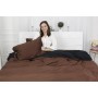 Постільна білизна MirSon Сатин Premium Dark Chocolate 0211+0055 160х220 (2200001479197)