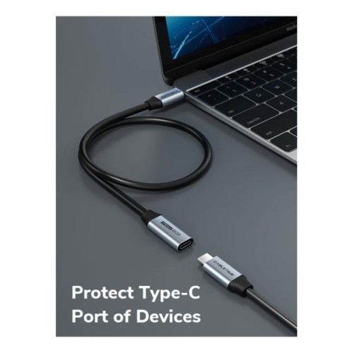 Дата кабель USB-C M to USB-C F 0.5m 5Gbps 60W 4K60Hz Cabletime (CA913664)