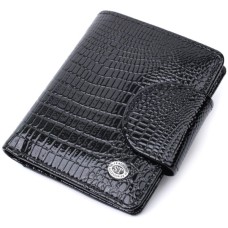 Гаманець ST Leather З натуральної шкіри Чорний (22686)