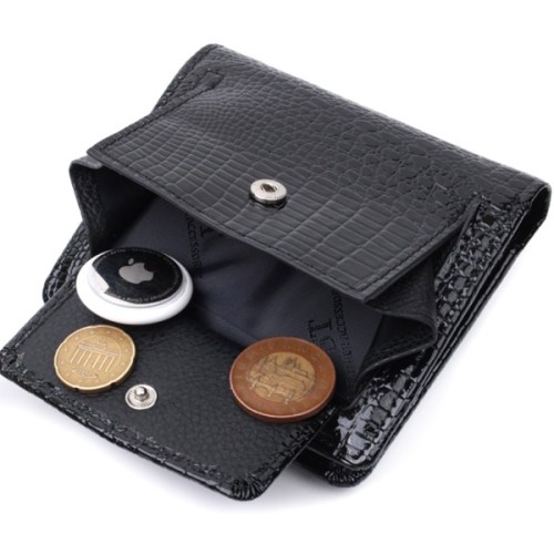 Гаманець ST Leather З натуральної шкіри Чорний (22686)