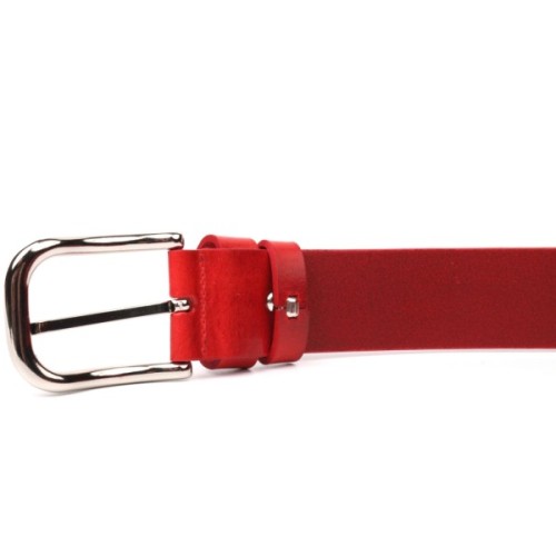 Ремінь Grande Pelle Жіночий з натуральної шкіри Червоний (21475)