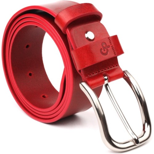 Ремінь Grande Pelle Жіночий з натуральної шкіри Червоний (21475)