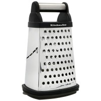 Терка KitchenAid Universal чотирьохстороння з контейнером, чорна (KQG300OSOBE)