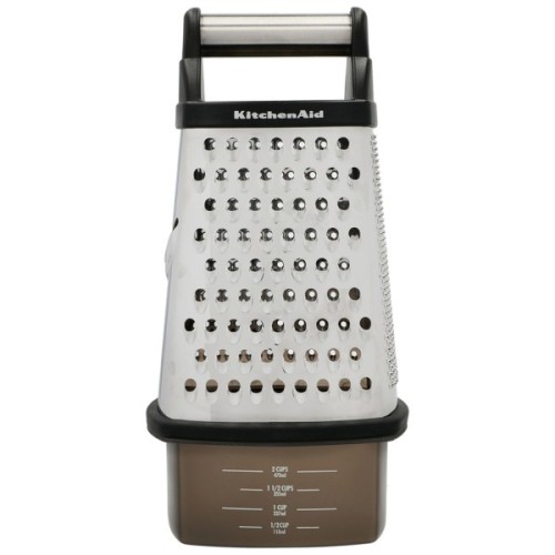 Терка KitchenAid Universal чотирьохстороння з контейнером, чорна (KQG300OSOBE)
