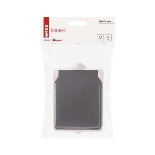 Розетка EMOS 16A 250V IP44 одинарна (A1396)
