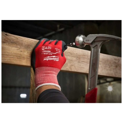 Захисні рукавиці Milwaukee з опором порізам 1 рівня, 8/M, 12 пар (4932471614)