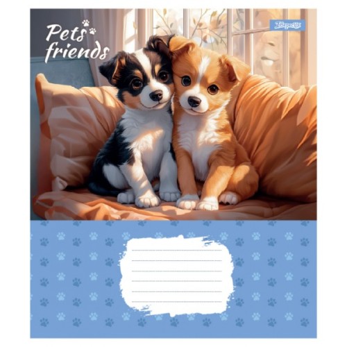 Зошит 1 вересня Pets Frinds А5 12 аркушів лінія (768067)