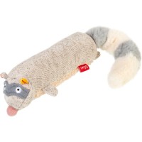 Іграшка для собак GiGwi Plush Єнот з пискавкою 17 см (75310)