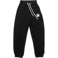 Штани дитячі A-Yugi спортивні на манжетах (7084-164G-black)