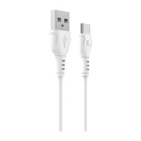 Дата кабель USB 2.0 AM to USB-C 1.0m PVC white Wibrand (WI.DC/BO1W-UC)
