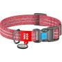 Нашийник для тварин WAUDOG Re-cotton з QR паспортом світловідбивний Ш 15 мм Д 25-35 см червоний (02863)