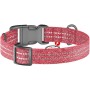 Нашийник для тварин WAUDOG Re-cotton з QR паспортом світловідбивний Ш 15 мм Д 25-35 см червоний (02863)