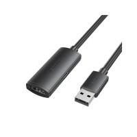 Дата кабель USB 2.0 AM/AF 25.0m Active black Vention (CBKBS)