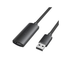 Дата кабель USB 2.0 AM/AF 25.0m Active black Vention (CBKBS)