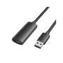 Дата кабель USB 2.0 AM/AF 25.0m Active black Vention (CBKBS)