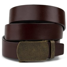 Ремінь Vintage Чоловічий із зернистою пряжкою автомат Коричневий (20273)