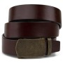 Ремінь Vintage Чоловічий із зернистою пряжкою автомат Коричневий (20273)