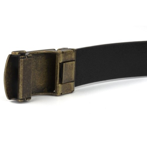 Ремінь Vintage Чоловічий із зернистою пряжкою автомат Коричневий (20273)