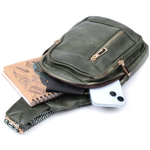 Сумка Vintage З екошкіри Зелена (22745)