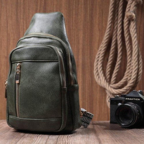 Сумка Vintage З екошкіри Зелена (22745)