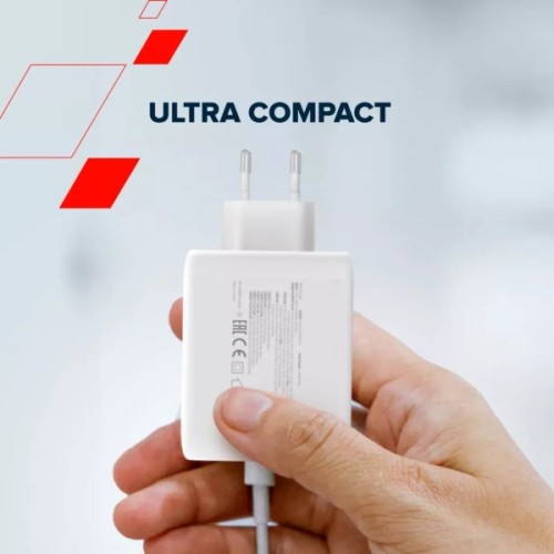 Зарядний пристрій Canyon CU100ACC GaN 100W 3xPD 1xQC EU White (CNS-CUW100ACC)