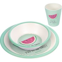 Тарілка дитяча Canpol babies So Cool бамбуковий 3 предмети Рожевий (9/226_pin)