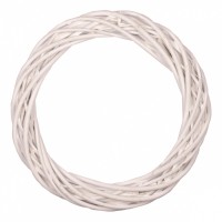 Різдвяний вінок YES! Fun ротанговий білий 20 см (974265)