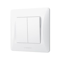 Вимикач Videx BINERA 2кл білий (VF-BNSW2-W)