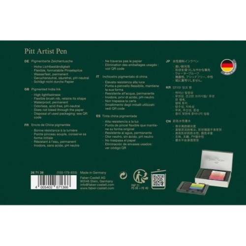 Лайнер Faber-Castell набір капілярних ручок Pitt Artist Pen Set Paris, 12 шт (33017)