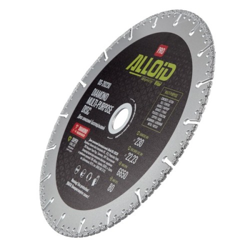 Круг відрізний Alloid Pro, алмазний, багатоцільовий, 230мм (DS-20230)