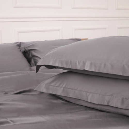 Постільна білизна MirSon Tencel №06 Gray 2x160x220 Сімейний Євро (2200009370533)