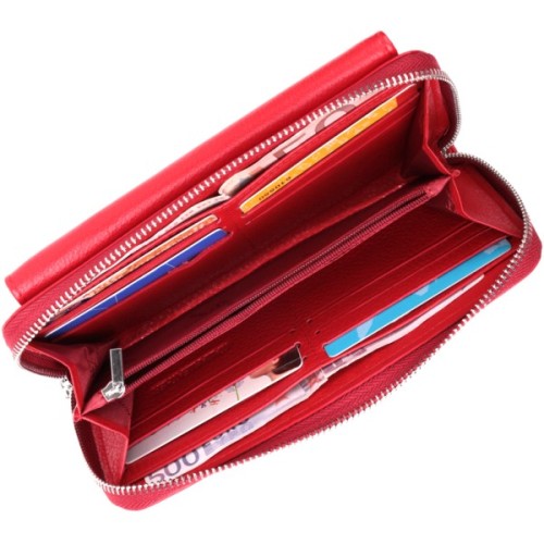 Гаманець ST Leather З натуральної шкіри Червоний (22530)