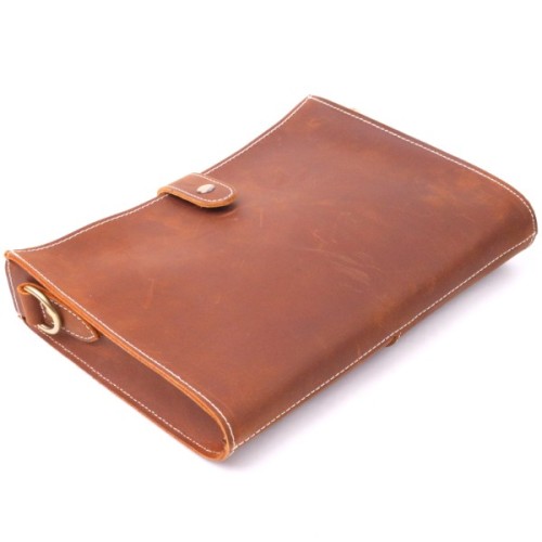 Сумка Vintage Вінтажна Жіноча з натуральної шкіри Коричнева (21301)