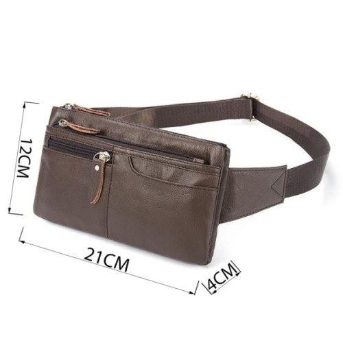 Сумка Vintage На пояс Коричнева (14736)