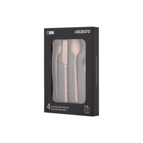 Набір столових приборів Ardesto Black Mars Favola 4 предмета Мідний (AR0704FSC)