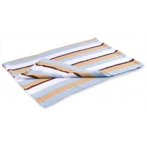 Ковдра дитяча Luvable Friends м'яке в смужку для хлопчиків (50435.M)