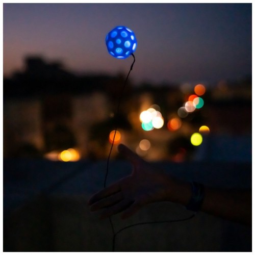 М'яч дитячий Waboba ball 331C04_A LED Bounceback x Returning moon in Blister (BLUE) (840001933102)
