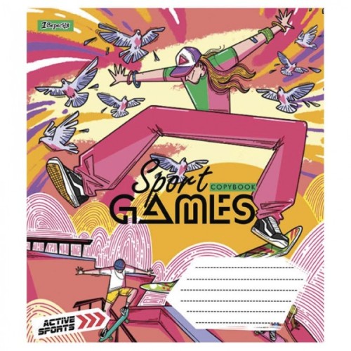Зошит 1 вересня А5 Sport games 36 аркушів, клітинка (766674)