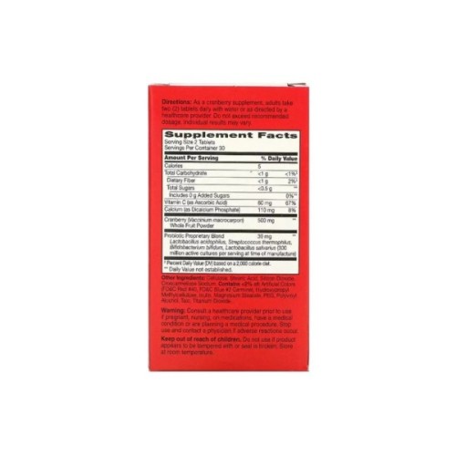 Трави 21st Century Журавлина з пробіотиком, Cranberry Plus Probiotic, 60 таблеток (CEN-27848)