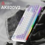 Клавіатура Ajazz AK820 V2 Coconut Flake Switch Wireless/Bluetooth/USB UA Purple/White/Blue (AK820-V2-CF-PWB)